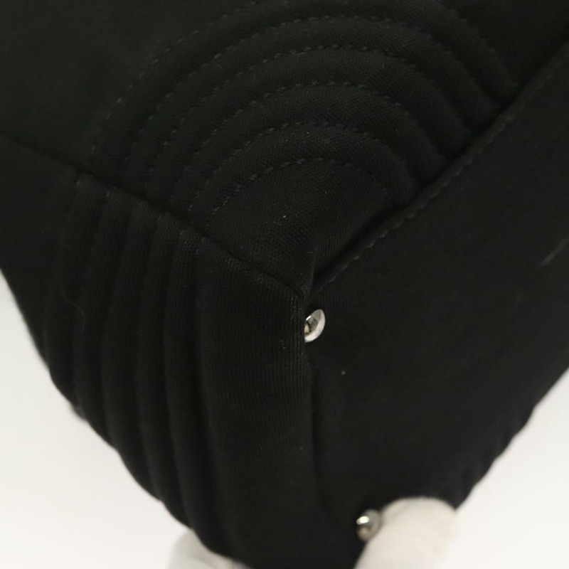 【日本直送】香奈兒鏈單肩包 棉質 黑色 銀色 CC 正品 BA3021-14