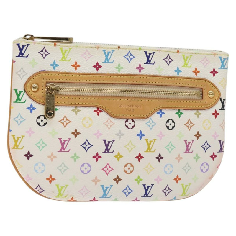 【日本直送】路易威登 Monogram 多色 Pochette GM 手拿包 白色 M60027 正品 BA3532V-0