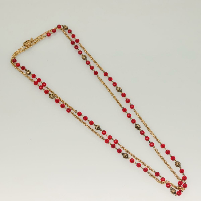 【日本直送】香奈兒 COCO 標誌項鍊 金屬金色 CC Auth BA2608-1