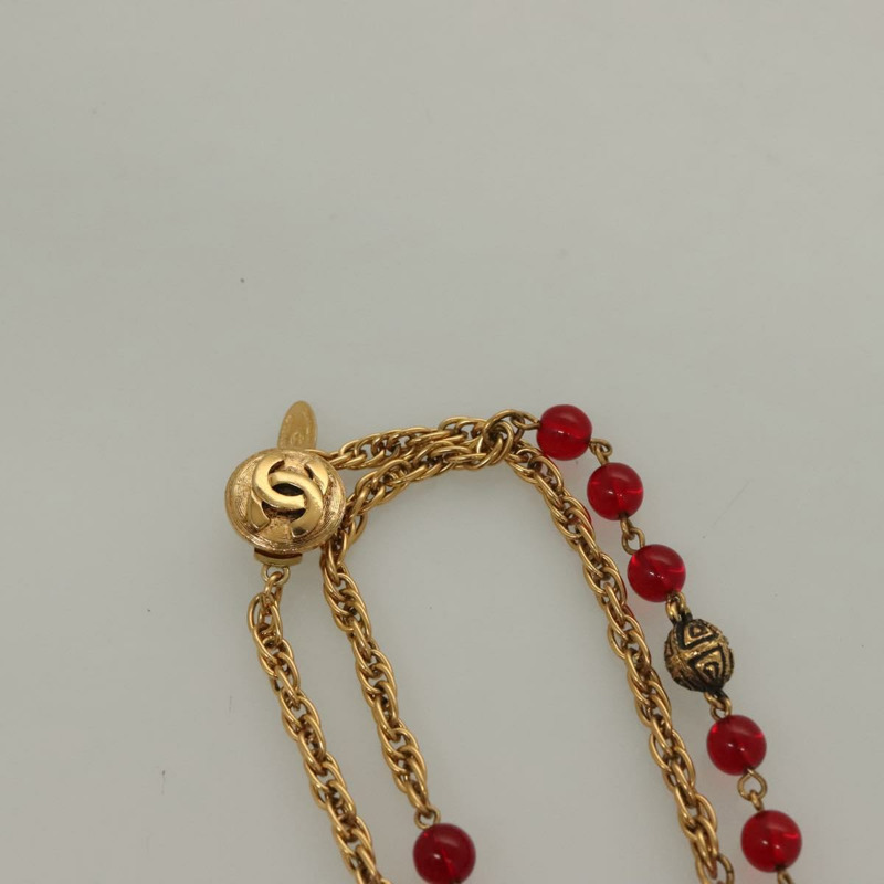 【日本直送】香奈兒 COCO 標誌項鍊 金屬金色 CC Auth BA2608-8