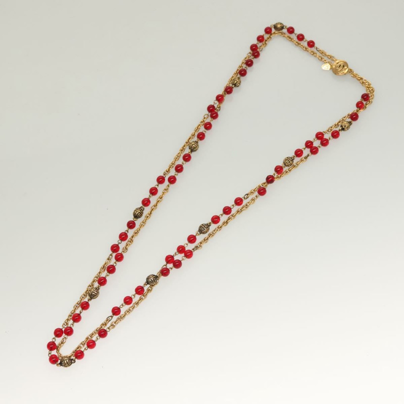 【日本直送】香奈兒 COCO 標誌項鍊 金屬金色 CC Auth BA2608-12