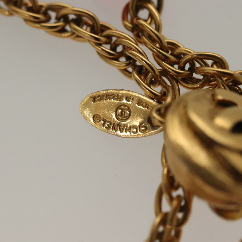 【日本直送】香奈兒 COCO 標誌項鍊 金屬金色 CC Auth BA2608-19