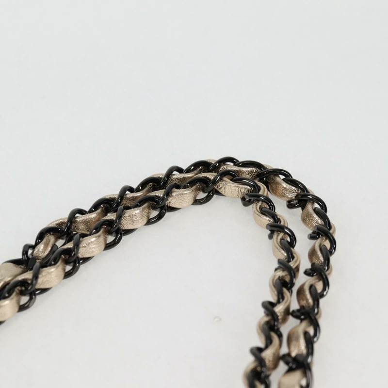 【日本直送】香奈兒 Matelasse 25 雙翻蓋鏈條包 小羊皮 金 CC 正品 BA4084SM-13