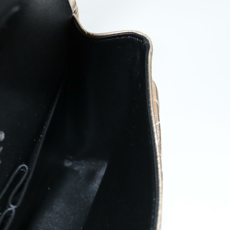 【日本直送】香奈兒 Matelasse 25 雙翻蓋鏈條包 小羊皮 金 CC 正品 BA4084SM-24