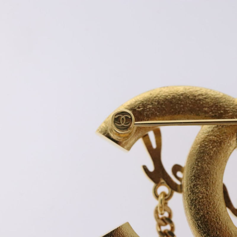 【日本直送】香奈兒 COCO 馬克胸針金屬金 CC 正品 BA4087M-4