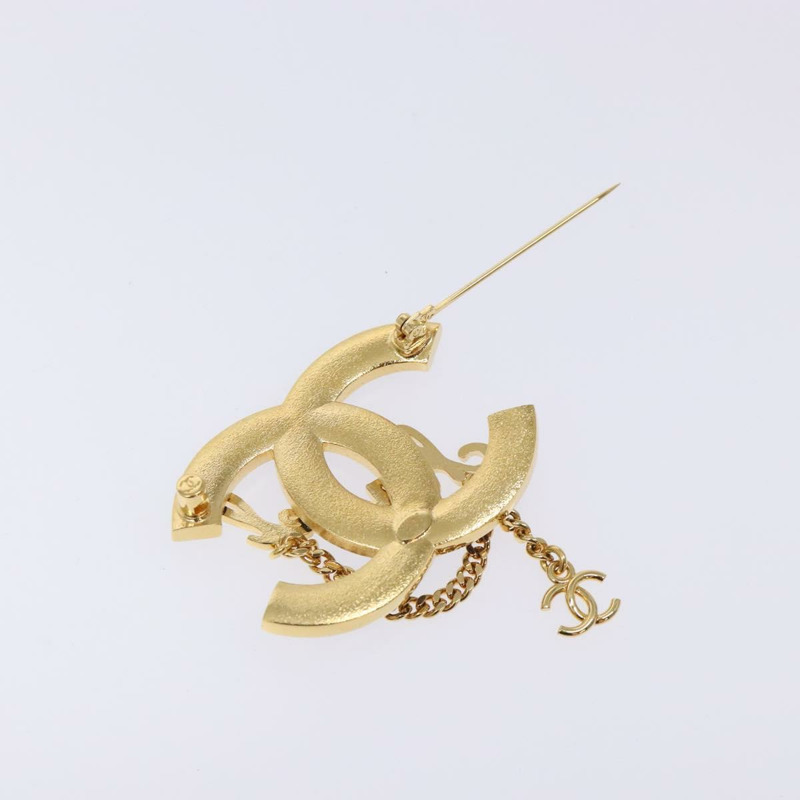 【日本直送】香奈兒 COCO 馬克胸針金屬金 CC 正品 BA4087M-5