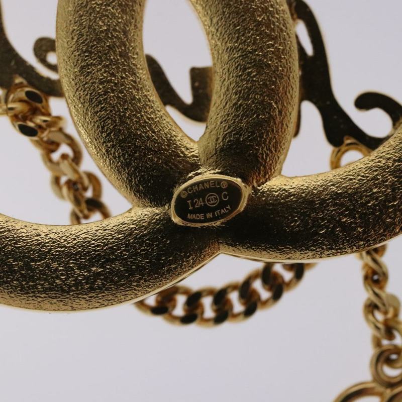 【日本直送】香奈兒 COCO 馬克胸針金屬金 CC 正品 BA4087M-6