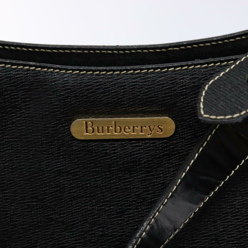 【日本直送】Burberrys 肩背包 皮革 黑金 正品 BA4394-9