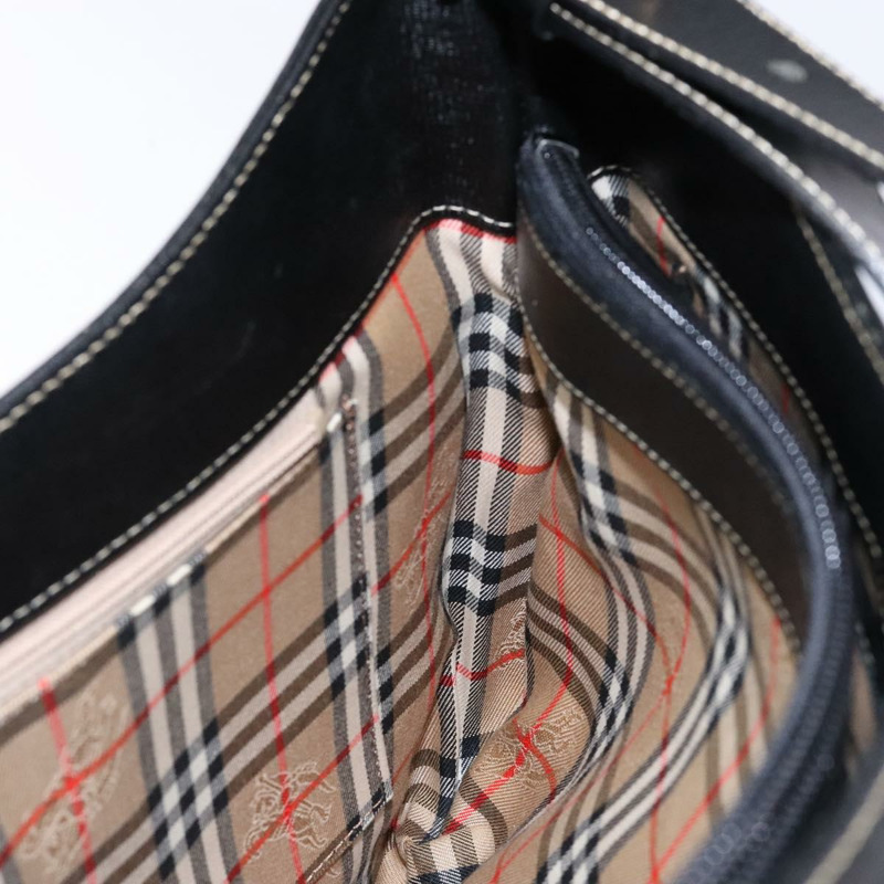 【日本直送】Burberrys 肩背包 皮革 黑金 正品 BA4394-16