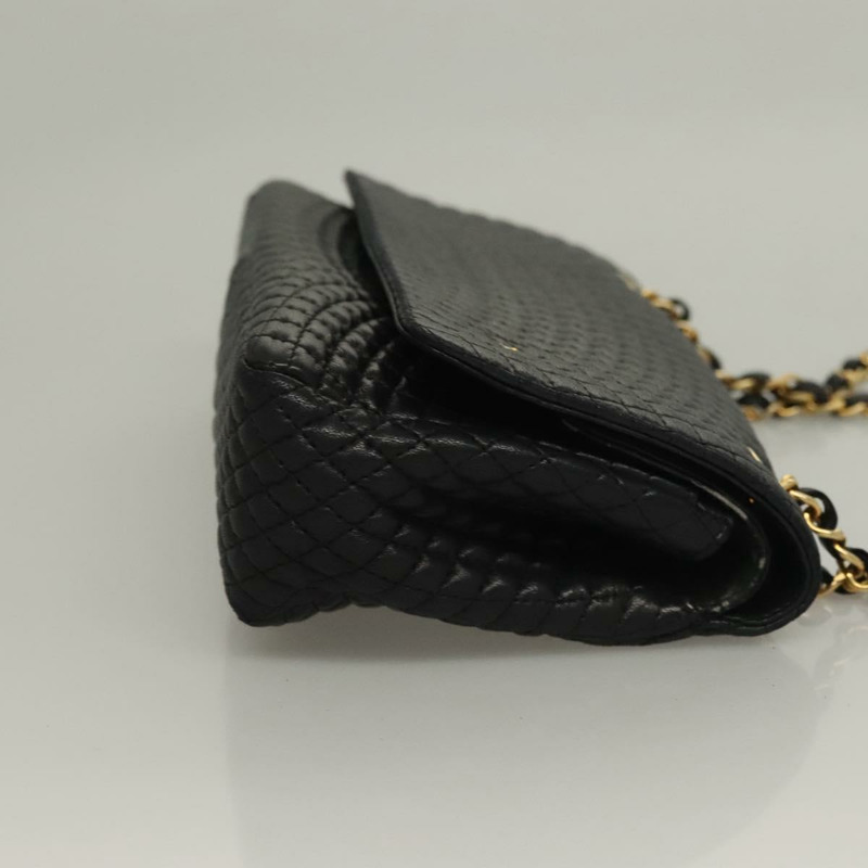 【日本直送】BALLY 絎縫鏈條單肩包 皮革 黑色 金色 正品 BA4302-2