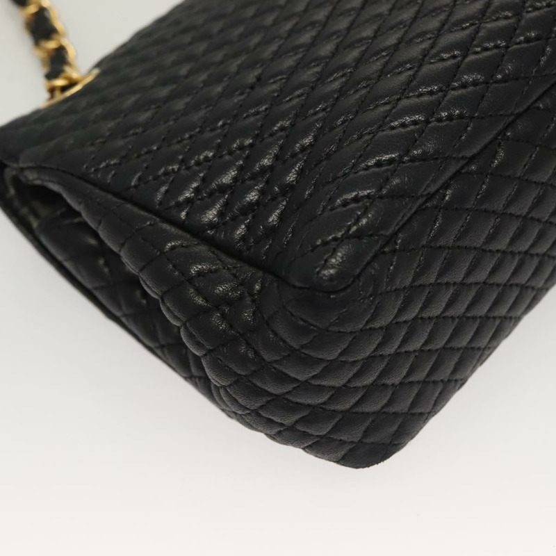 【日本直送】BALLY 絎縫鏈條單肩包 皮革 黑色 金色 正品 BA4302-15