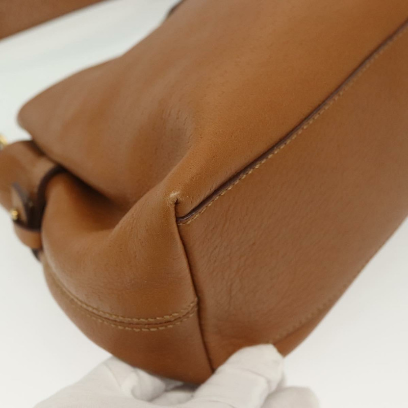 【日本直送】Salvatore Ferragamo Gancini 單肩包 皮革 棕金色 正品 BA4764-15