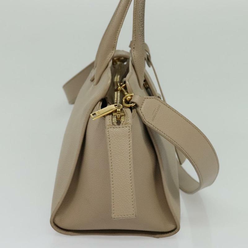 【日本直送】SAINT LAURENT Downtown 嬰兒手提包 皮革 2 款可選 米色 金色 正品 BA4576-2