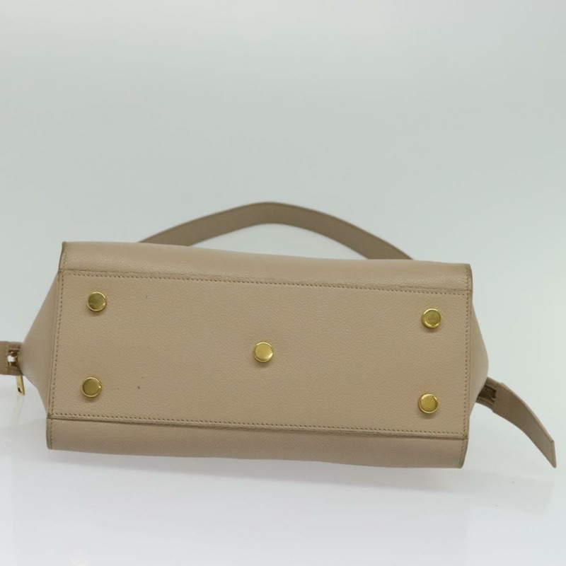 【日本直送】SAINT LAURENT Downtown 嬰兒手提包 皮革 2 款可選 米色 金色 正品 BA4576-4