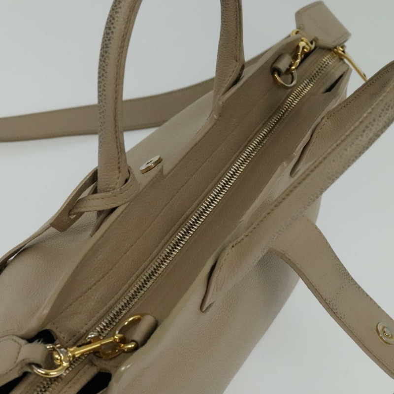 【日本直送】SAINT LAURENT Downtown 嬰兒手提包 皮革 2 款可選 米色 金色 正品 BA4576-5