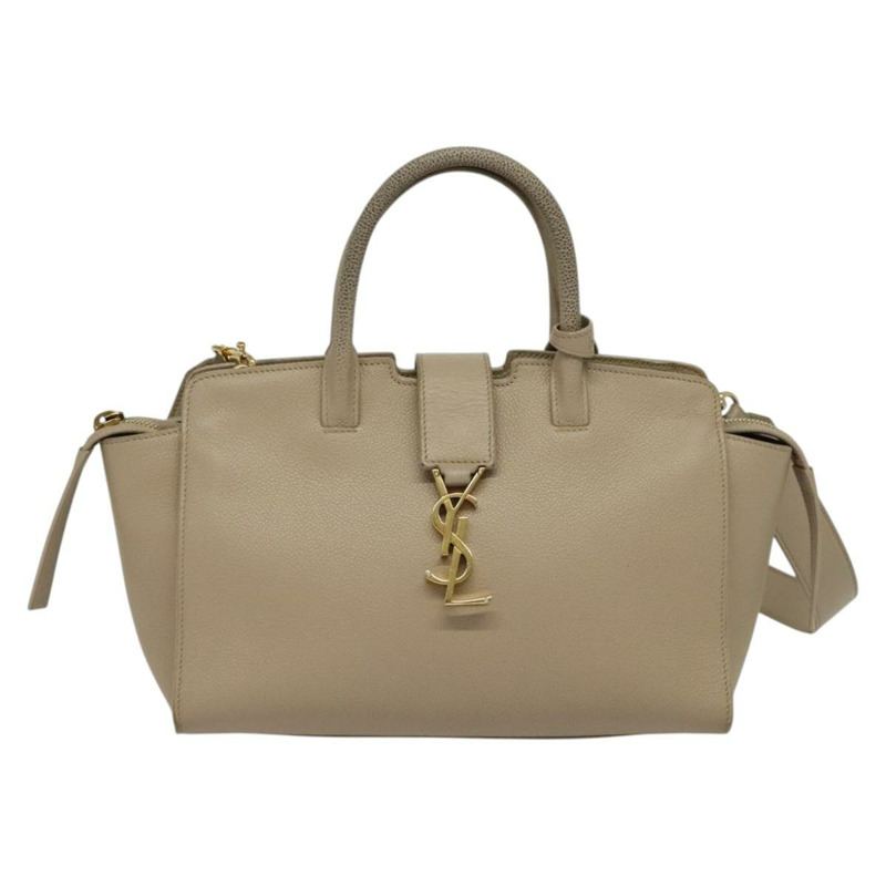 【日本直送】SAINT LAURENT Downtown 嬰兒手提包 皮革 2 款可選 米色 金色 正品 BA4576-12