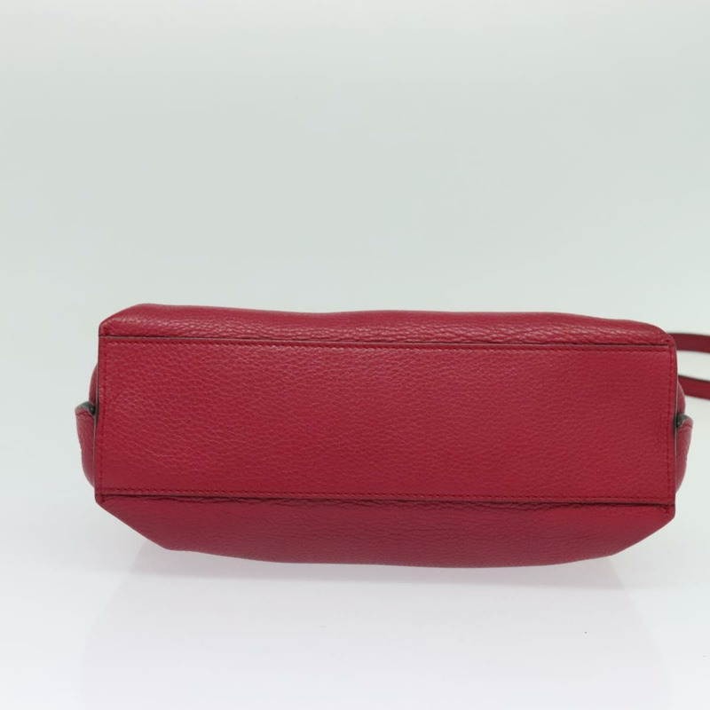 【日本直送】GUCCI 竹節日常手提包 皮革 兩用 粉紅色 銀色 370831 正品 BA4678-4