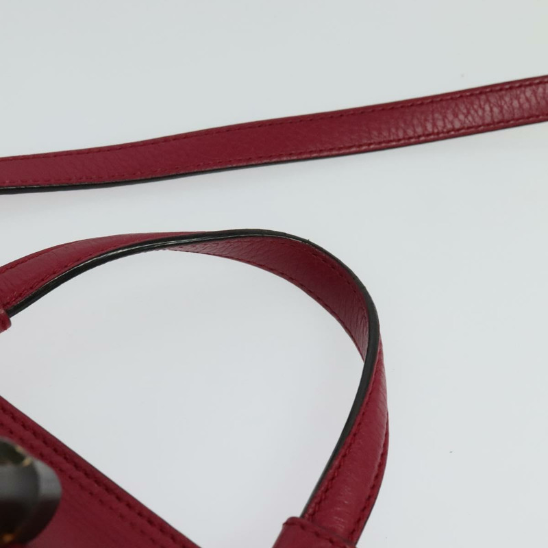 【日本直送】GUCCI 竹節日常手提包 皮革 兩用 粉紅色 銀色 370831 正品 BA4678-13