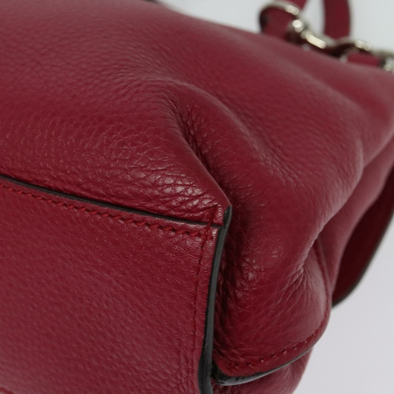 【日本直送】GUCCI 竹節日常手提包 皮革 兩用 粉紅色 銀色 370831 正品 BA4678-17