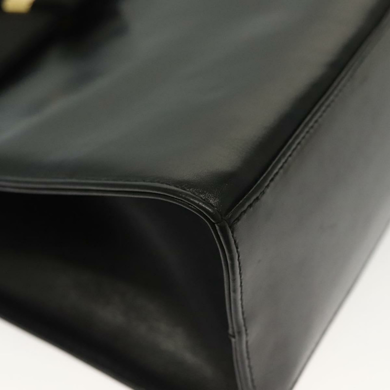 【日本直送】Salvatore Ferragamo Vala 手提包 皮革 黑金色 正品 BA4594-7