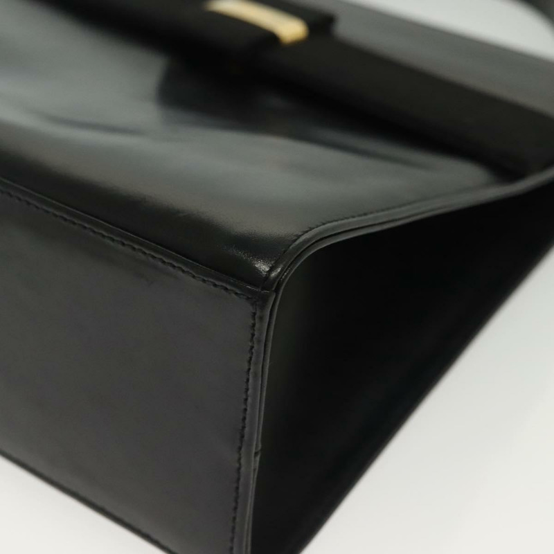 【日本直送】Salvatore Ferragamo Vala 手提包 皮革 黑金色 正品 BA4594-14