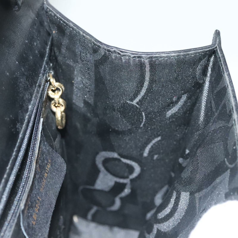 【日本直送】Salvatore Ferragamo Vala 手提包 皮革 黑金色 正品 BA4594-17