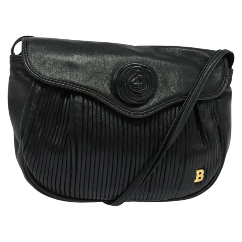 【日本直送】BALLY 肩背包 皮革 黑金 正品 BA4829-0