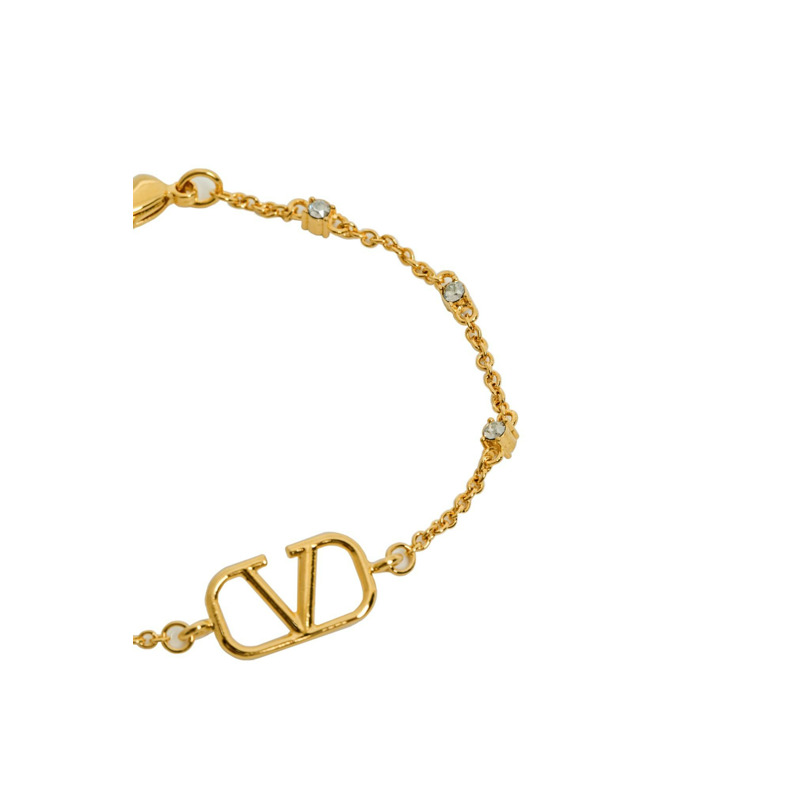 Vlogo Signature Metal And Swarovski Crystal 手鏈-1