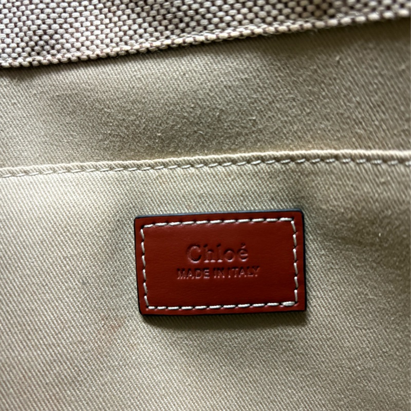 Chloe 帆布袋托特包 woody 側肩背最大號-4