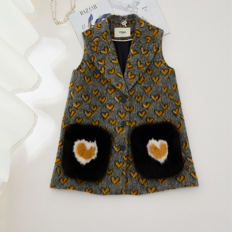 ❤️ Fendi 海馬毛狐狸毛 長款背心-6
