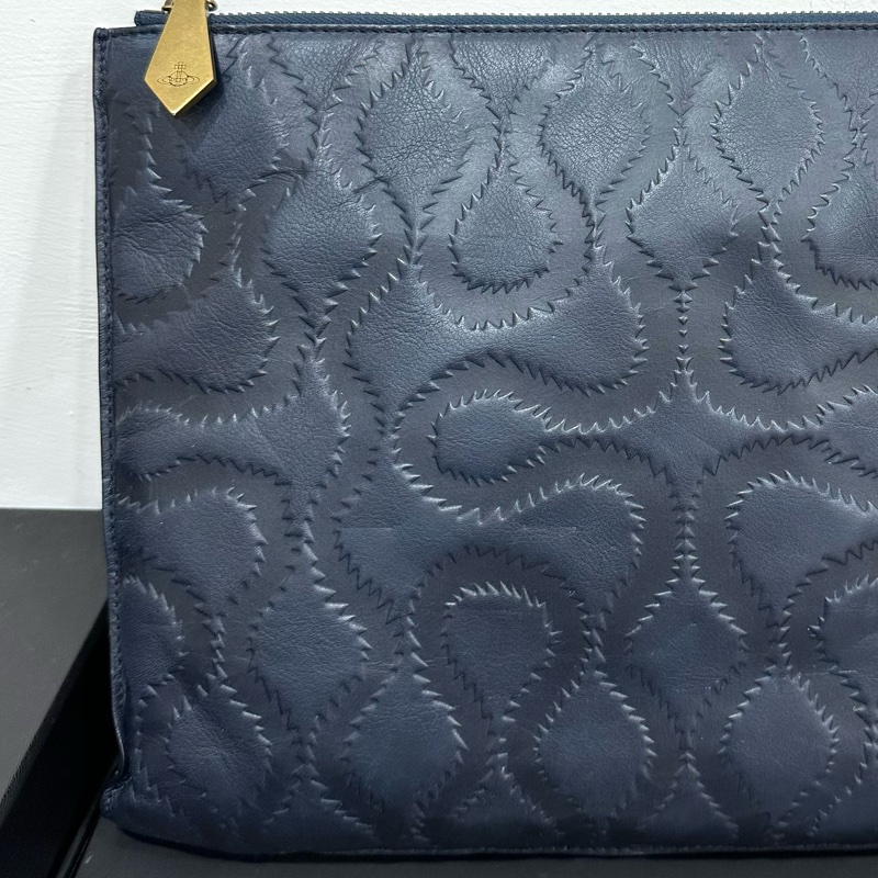 VIVIENNE WESTWOOD 深藍 手拿包 文件包 手挽包 收納包-11