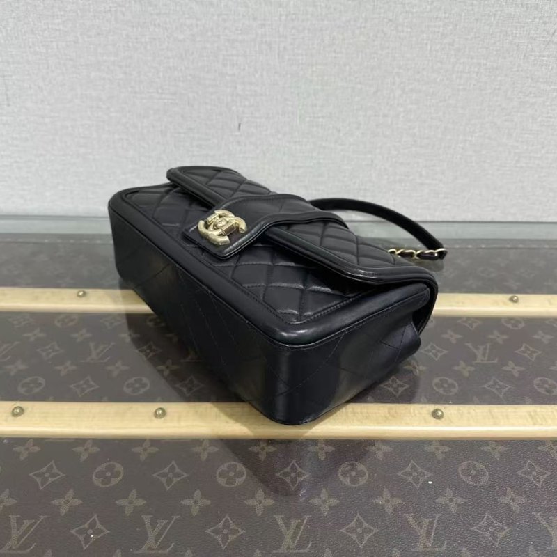 ✨CHANEL CF黑金黛妃包26*15*7 98新配件塵袋-4