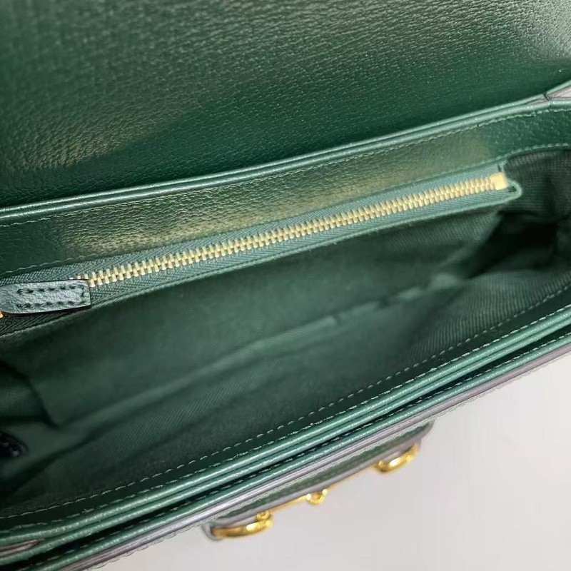 Gucci古馳 1955中號刺繡大logo馬鞍包 肩背包 斜背包-8