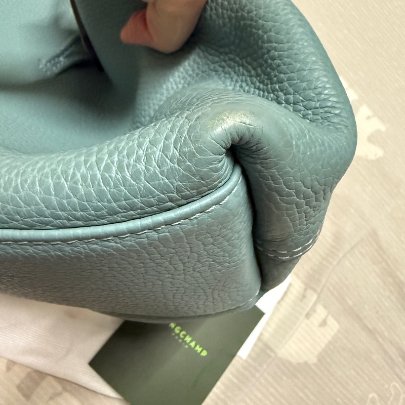 LONGCHAMP ROSEAU ESSENTIAL系列 金屬竹節 牛皮托特包-鼠尾草綠-22