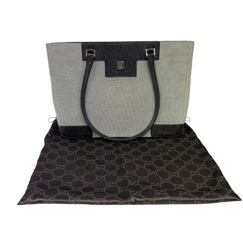 【美收精品】GUCCI 灰色帆布肩背包 3-833-12