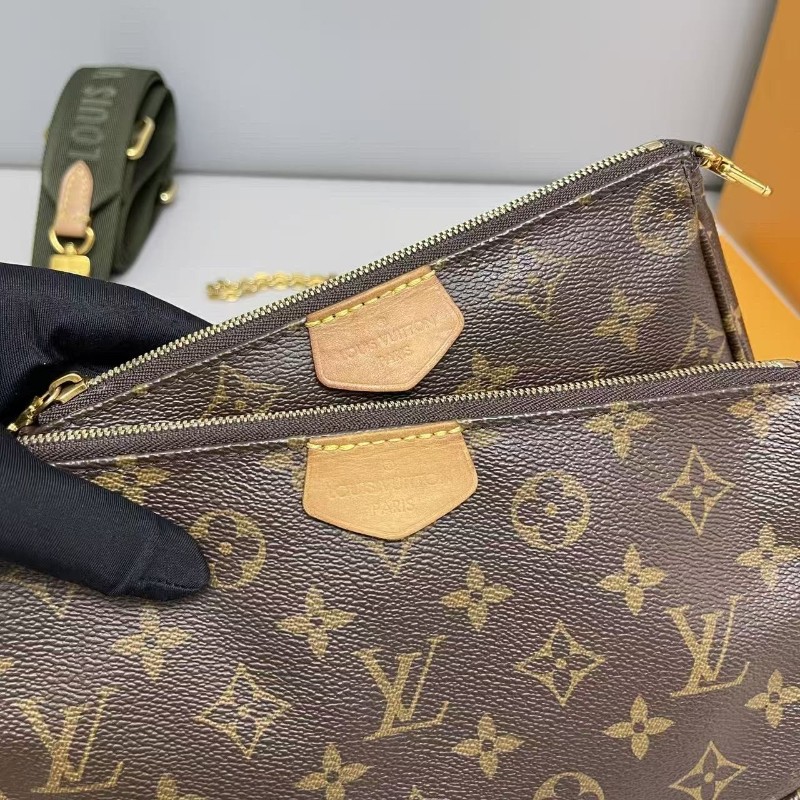 LV路易威登 老花綠肩帶五合一 斜背包 綠色肩帶 🈶盒子🈶購鉦-2