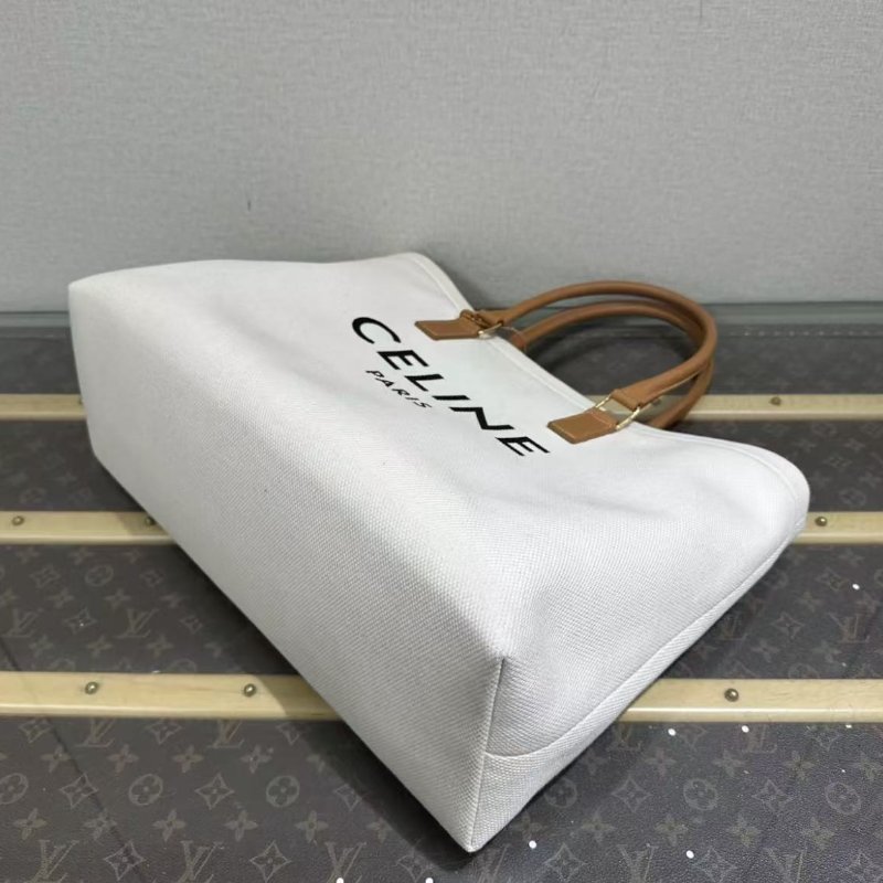 ✨CELINE cabas米白色沙灘帆布托特包43*31*15.5 98新配件塵袋-2