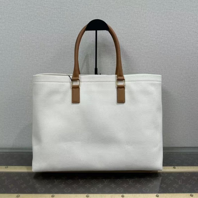✨CELINE cabas米白色沙灘帆布托特包43*31*15.5 98新配件塵袋-5