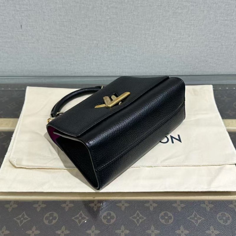 ✨LV 黑金twist手提肩背斜背包 芯片款20*15*8 98新配件塵袋盒子-2