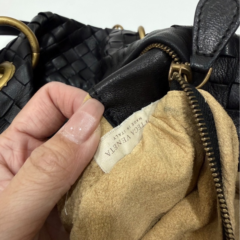 BOTTEGA VENETA（葆蝶家）BV黑色 編織 羅馬 鎖頭 托特包 肩背包 手提包 公事包 電腦包-18