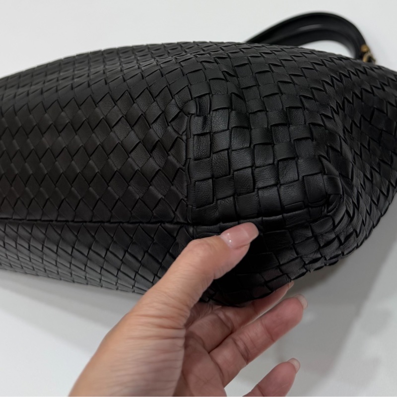 BOTTEGA VENETA（葆蝶家）BV黑色 編織 羅馬 鎖頭 托特包 肩背包 手提包 公事包 電腦包-24