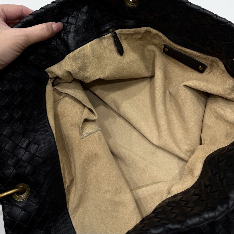 BOTTEGA VENETA（葆蝶家）BV黑色 編織 羅馬 鎖頭 托特包 肩背包 手提包 公事包 電腦包-35