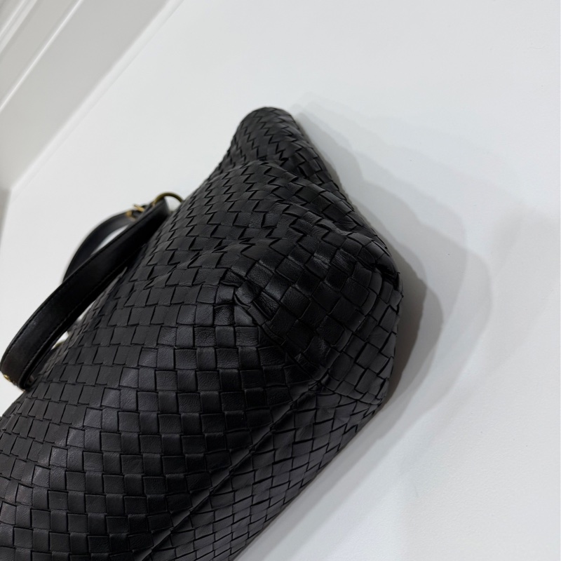 BOTTEGA VENETA（葆蝶家）BV黑色 編織 羅馬 鎖頭 托特包 肩背包 手提包 公事包 電腦包-8