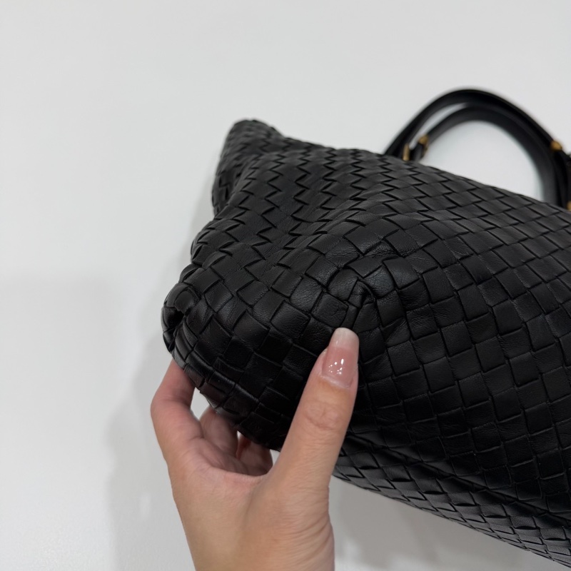 BOTTEGA VENETA（葆蝶家）BV黑色 編織 羅馬 鎖頭 托特包 肩背包 手提包 公事包 電腦包-20