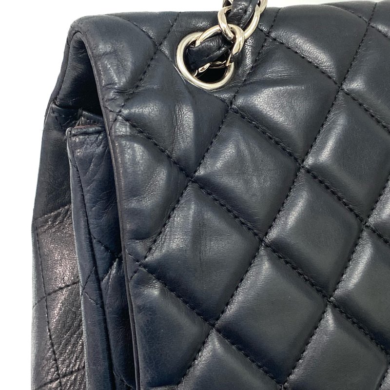 △ Chanel 香奈兒 Jumbo Maxi CF33 Black Lambskin Silver Tone Metal Chain Shoulder Bag No.13 A47600 黑色小羊皮銀色金屬鏈條肩背袋 No.13 A47600 -257015928-13