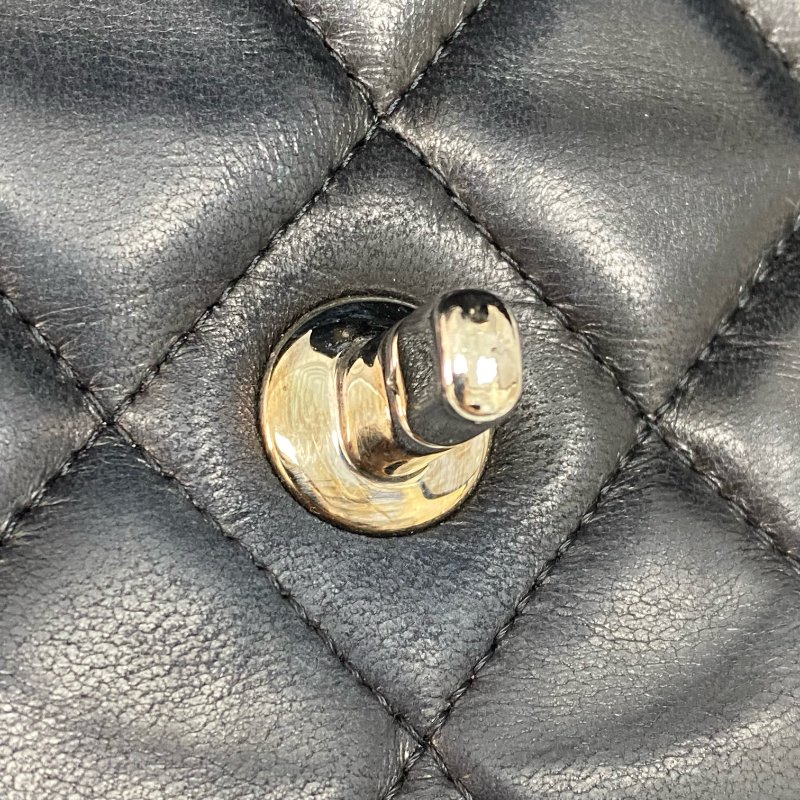 △ Chanel 香奈兒 Jumbo Maxi CF33 Black Lambskin Silver Tone Metal Chain Shoulder Bag No.13 A47600 黑色小羊皮銀色金屬鏈條肩背袋 No.13 A47600 -257015928-14