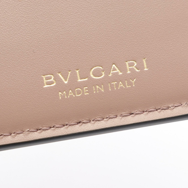 BVLGARI Serpenti Forever 三折皮夾 288206 皮革 紅色 二手 女士-4