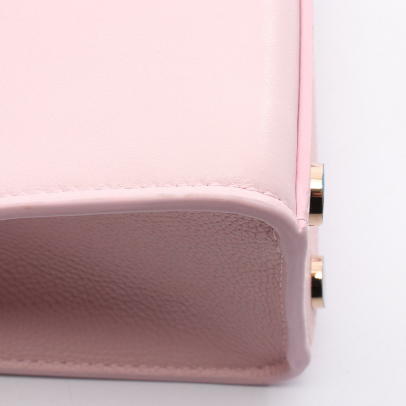 BVLGARI 寶格麗 logo 單肩包 手提包 托特包 皮革 粉色 多色 二手 女款-4