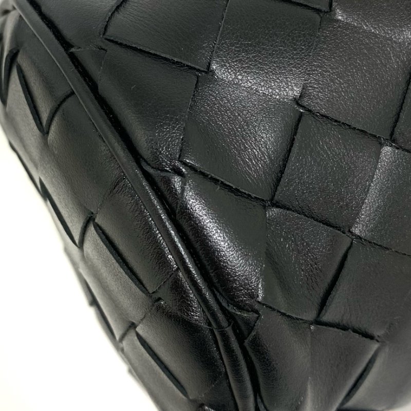 △ Bottega Veneta 寶緹嘉 Barrel Black Intrecciato Calfskin Shoulder Bag 黑色編織小牛皮肩背袋 -257015590-10