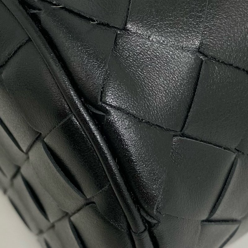 △ Bottega Veneta 寶緹嘉 Barrel Black Intrecciato Calfskin Shoulder Bag 黑色編織小牛皮肩背袋 -257015590-12